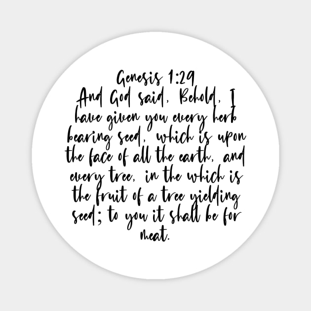 Genesis 1:29 Bible Verse Magnet by Bible All Day 